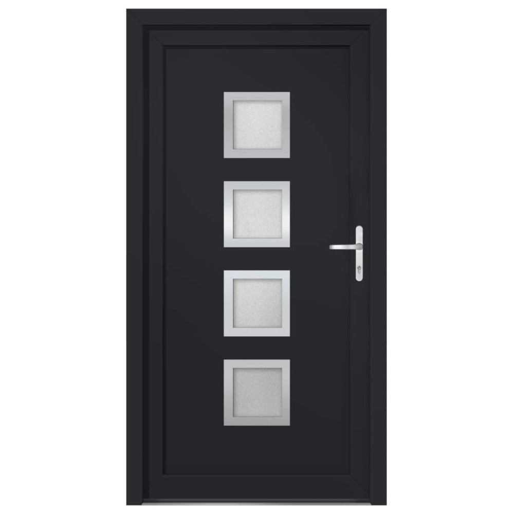 Produktbild för Ytterdörr antracit 98x190 cm PVC