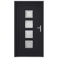 Produktbild för Ytterdörr antracit 98x190 cm PVC