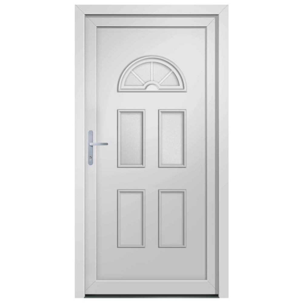 Produktbild för Ytterdörr vit 110x210 cm PVC