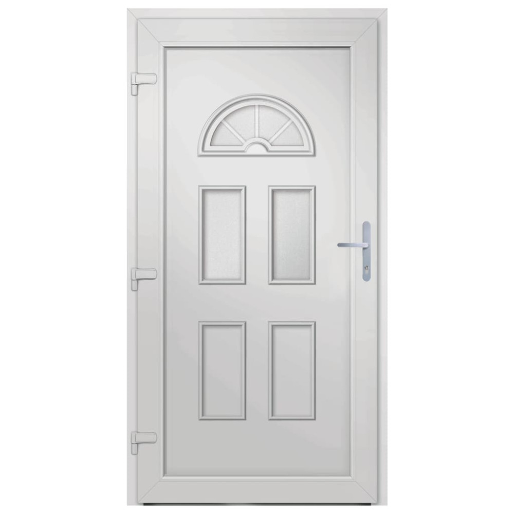 Produktbild för Ytterdörr vit 110x210 cm PVC