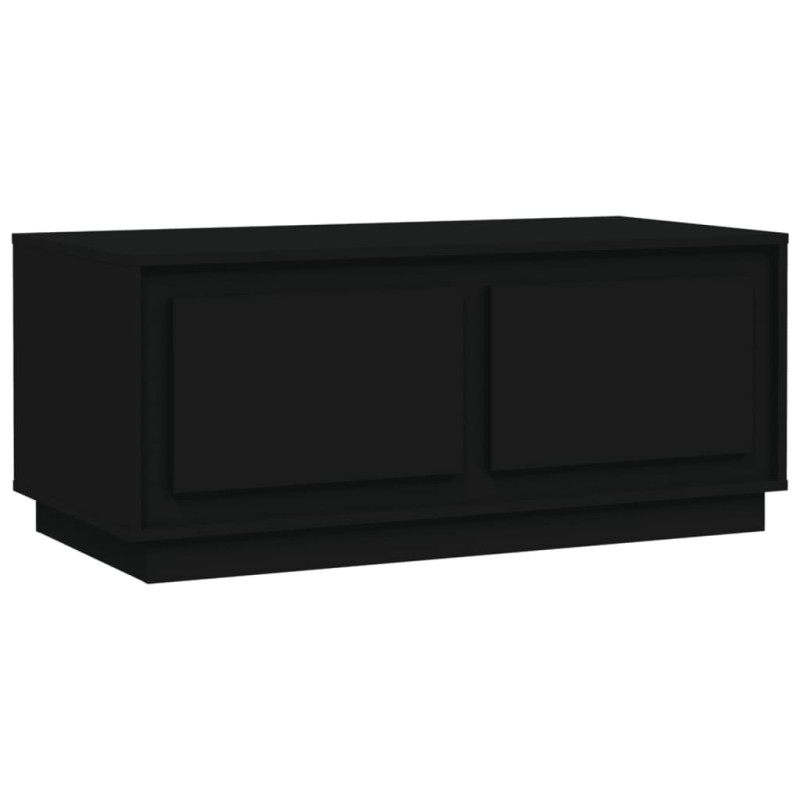 Produktbild för Soffbord svart 102x50x44 cm konstruerat trä