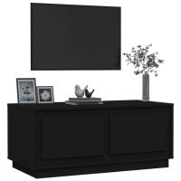 Miniatyr av produktbild för Soffbord svart 102x50x44 cm konstruerat trä