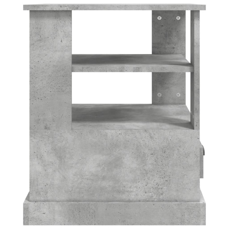 Produktbild för Sidobord betonggrå 50x50x60 cm konstruerat trä