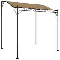 Produktbild för Paviljong taupe 2x2,3 m 180 g/m² tyg och stål