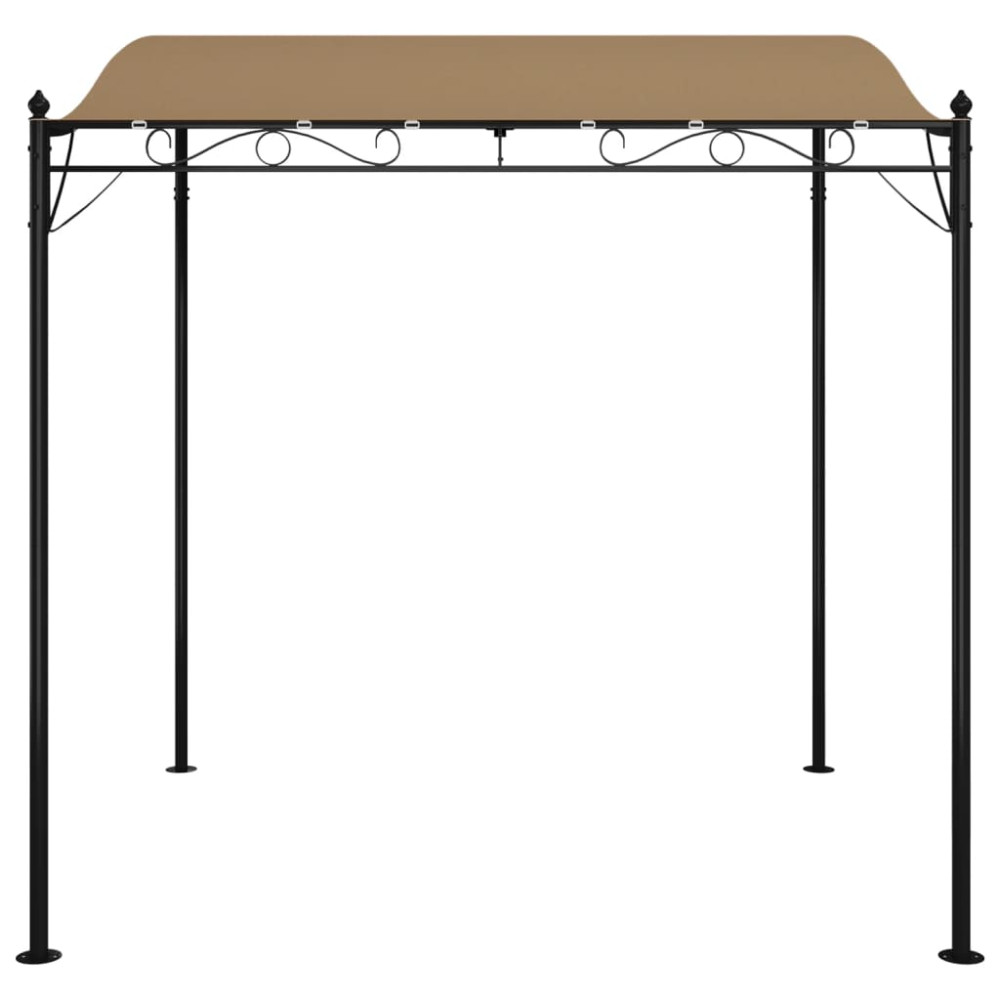 Produktbild för Paviljong taupe 2x2,3 m 180 g/m² tyg och stål