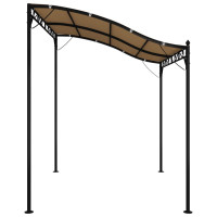 Produktbild för Paviljong taupe 2x2,3 m 180 g/m² tyg och stål