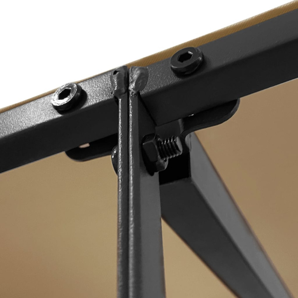 Produktbild för Paviljong taupe 2x2,3 m 180 g/m² tyg och stål