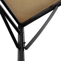 Produktbild för Paviljong taupe 2x2,3 m 180 g/m² tyg och stål