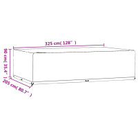 Produktbild för Överdrag för trädgårdsmöbler 16 ölj. 325x205x90 cm rektangulärt