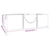 Produktbild för Dynväska 2 st svart 135x40x55 cm polyeten