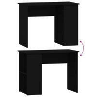 Produktbild för Skrivbord svart 100x55x75 cm konstruerat trä
