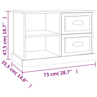 Produktbild för TV-skåp rökfärgad ek 73x35,5x47,5 cm konstruerat trä