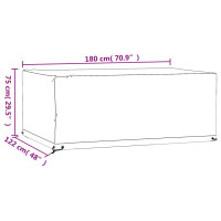 Produktbild för Överdrag för trädgårdsmöbler 8 ölj. 180x122x75 cm rektangulärt