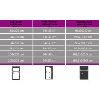 Produktbild för Ytterdörr antracit 108x208 cm PVC