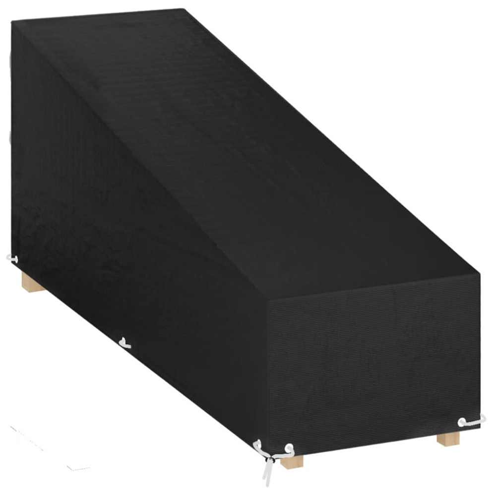 Produktbild för Överdrag för solsäng 12 öljetter 205x75x40/70 cm polyeten