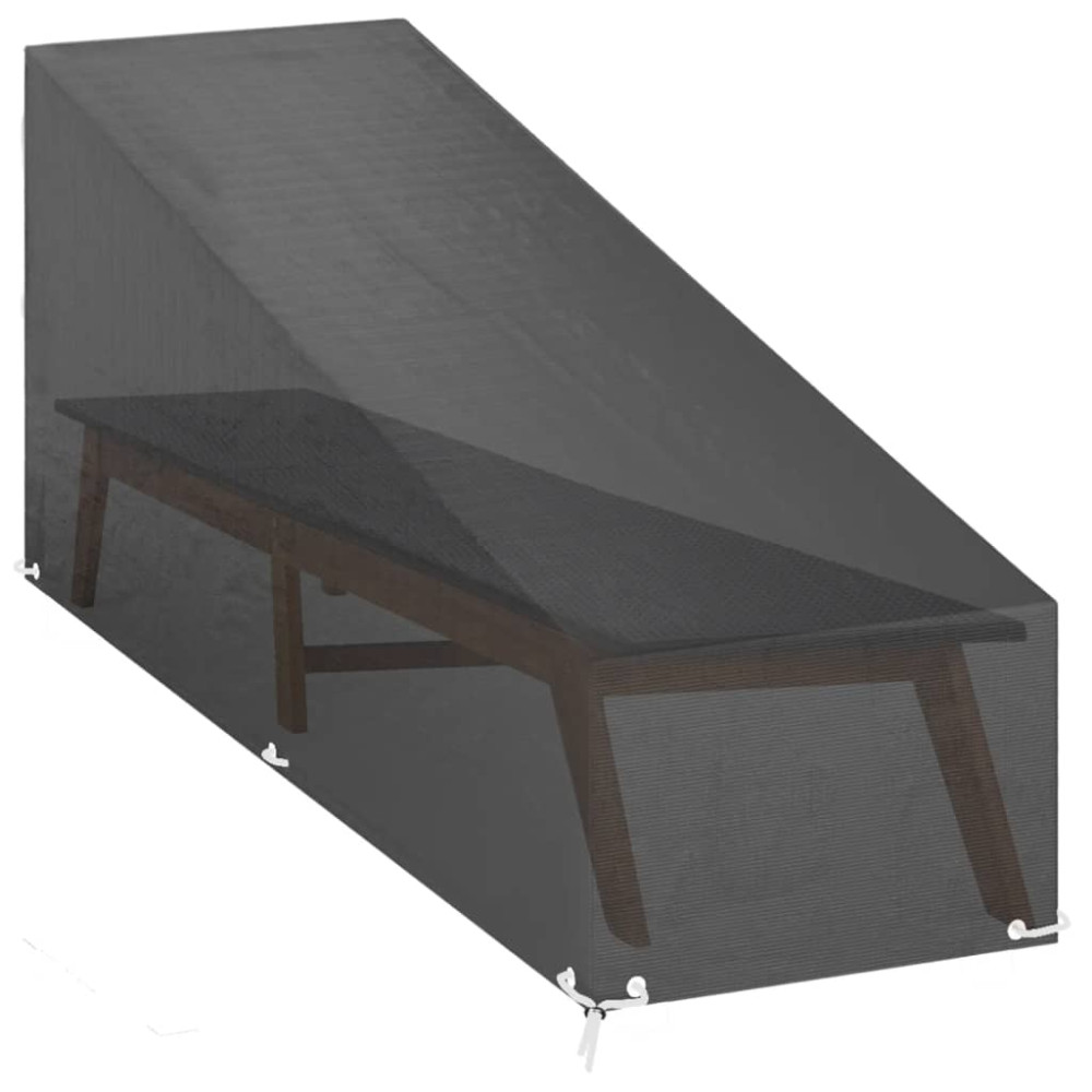 Produktbild för Överdrag för solsäng 12 öljetter 205x75x40/70 cm polyeten