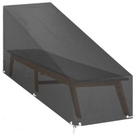 Produktbild för Överdrag för solsäng 12 öljetter 205x75x40/70 cm polyeten