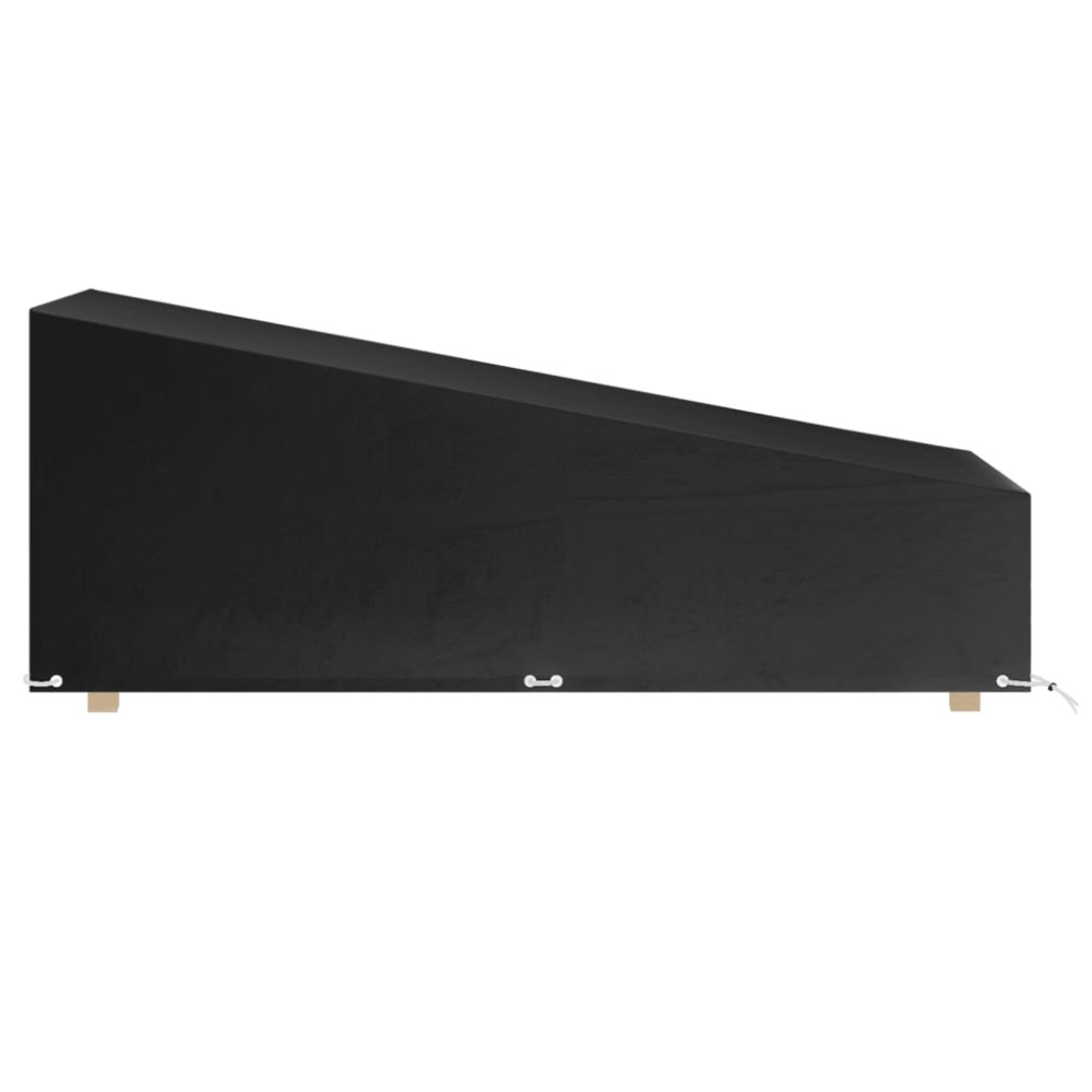 Produktbild för Överdrag för solsäng 12 öljetter 205x75x40/70 cm polyeten