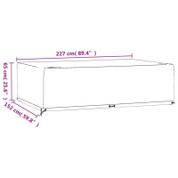 Produktbild för Överdrag för utemöbler 2 st 12 ölj. 227x152x65 cm rektangulärt