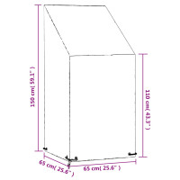 Produktbild för Överdrag för trädgårdsmöbler 8 ölj. 65x65x110/150 cm polyeten