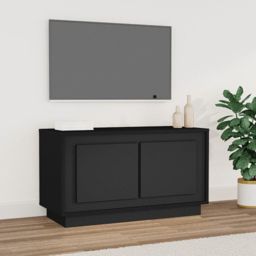 vidaXL TV-bänk svart 80x35x45 cm konstruerat trä