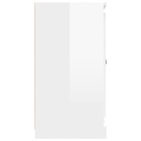 Miniatyr av produktbild för Förvaringsskåp vit högglans 70x35,5x67,5 cm konstruerat trä