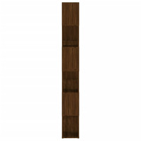 Produktbild för Bokhylla/rumsavdelare brun ek 100x24x188 cm