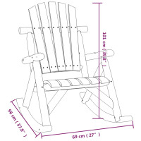 Produktbild för Gungstol för trädgården 69x96x101 cm massivt granträ