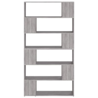 Produktbild för Bokhylla/rumsavdelare grå sonoma 100x24x188 cm