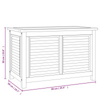 Produktbild för Trädgårdslåda med påse 90x50x58 cm massiv teak