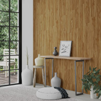 Produktbild för Väggpaneler träimitation brun PVC 4,12 m²