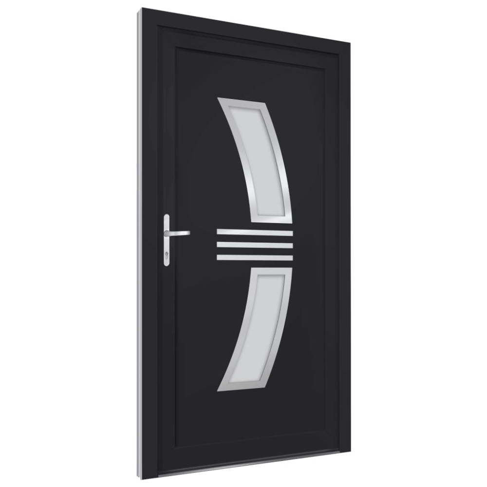 Produktbild för Ytterdörr antracit 98x208 cm PVC