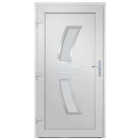 Produktbild för Ytterdörr antracit 98x208 cm PVC