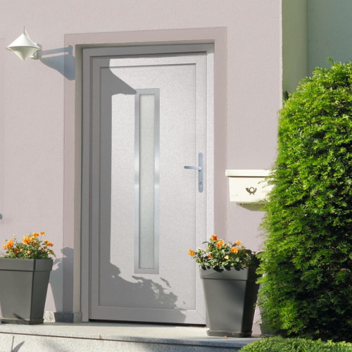vidaXL Ytterdörr vit 108x200 cm PVC - Dörrar & Tillbehör
