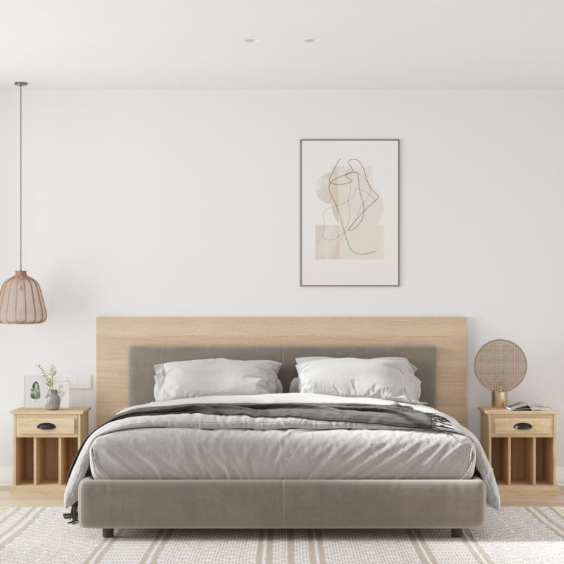Produktbild för Sängbord 2 st sonoma-ek 43x36x50 cm