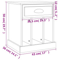 Miniatyr av produktbild för Sängbord 2 st sonoma-ek 43x36x50 cm