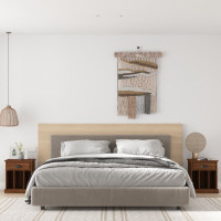 Produktbild för Sängbord 2 st brun ek 43x36x50 cm