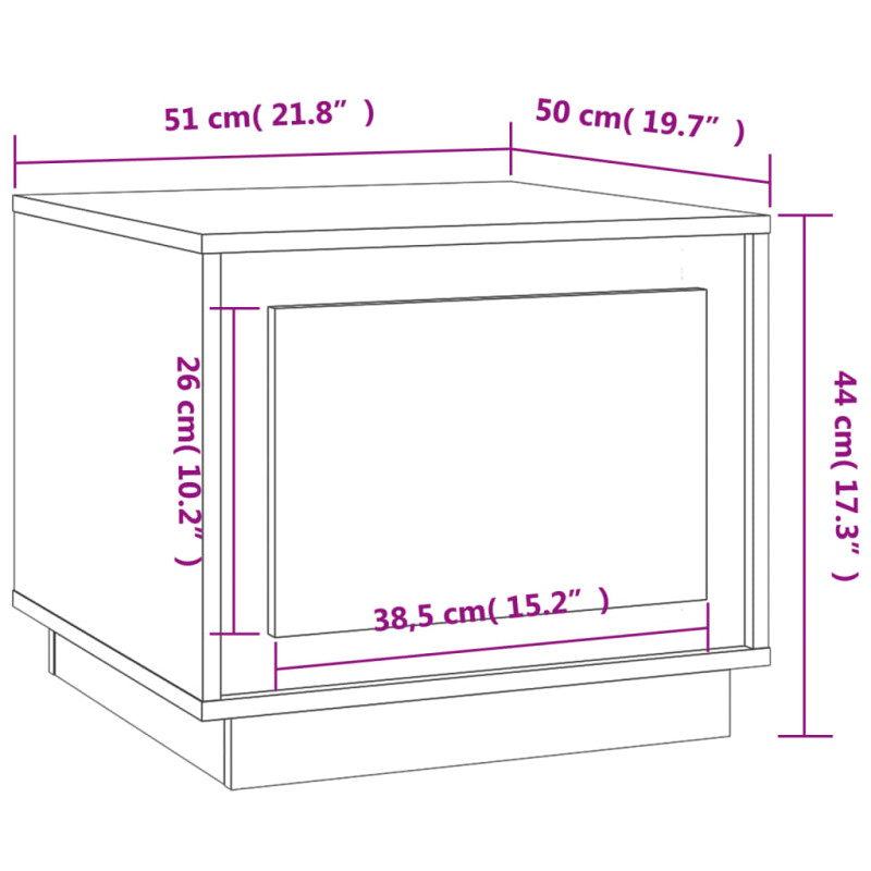 Produktbild för Soffbord betonggrå 51x50x44 cm konstruerat trä