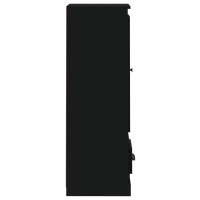 Produktbild för Skåp svart 36x35,5x103,5 cm konstruerat trä
