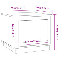 Miniatyr av produktbild för Soffbord vit 51x50x44 cm konstruerat trä