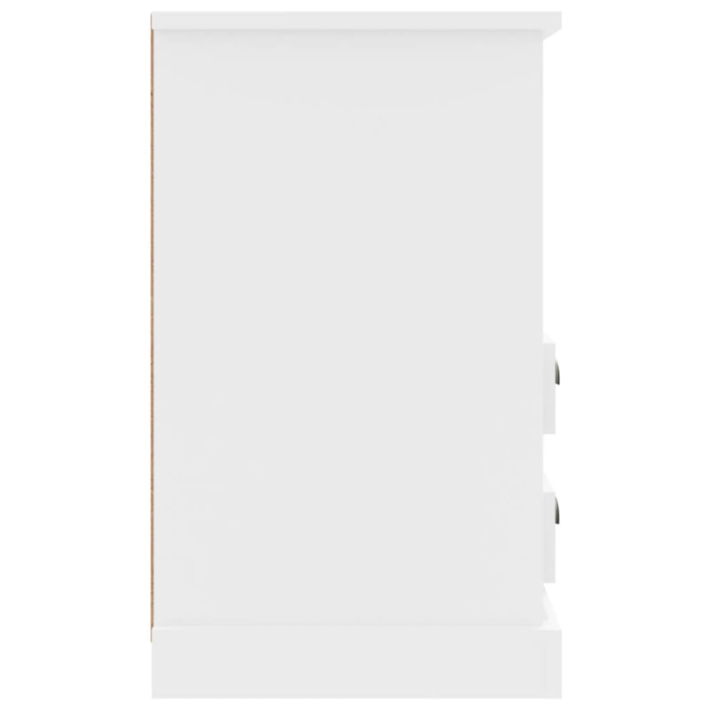 Produktbild för Sängbord vit högglans 43x36x60 cm