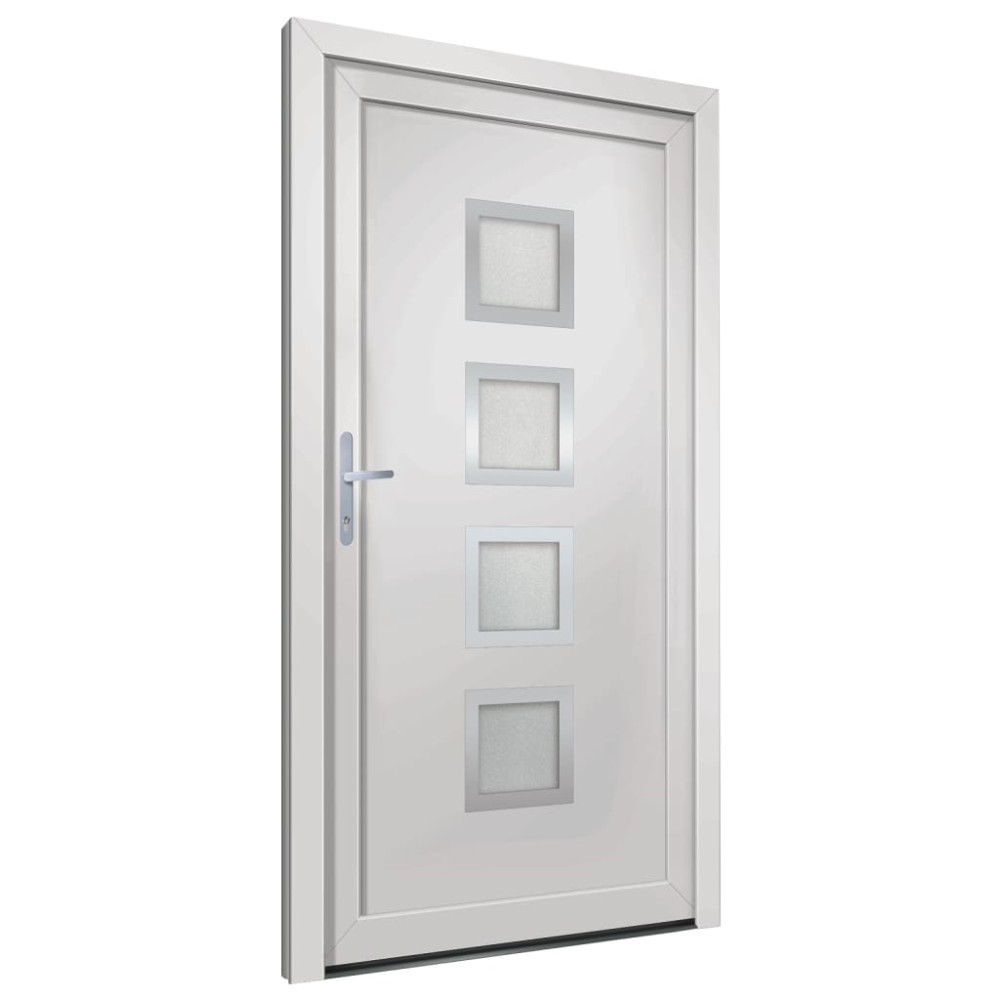 Produktbild för Ytterdörr vit 98x200 cm PVC