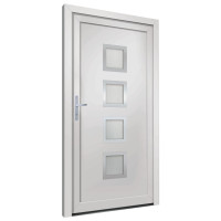 Produktbild för Ytterdörr vit 98x200 cm PVC