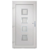 Produktbild för Ytterdörr vit 98x200 cm PVC