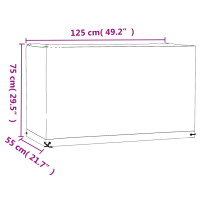 Produktbild för Överdrag för trädgårdsmöbler 8 ölj. 125x55x75 cm rektangulärt