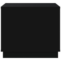 Produktbild för Soffbord svart 51x50x44 cm konstruerat trä