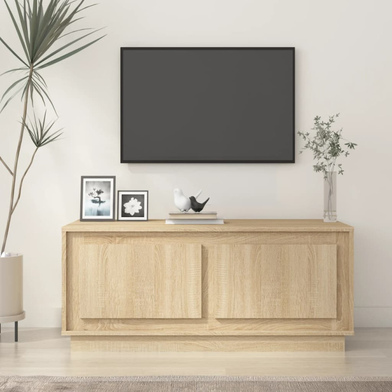 Produktbild för Soffbord Sonoma ek 102x50x44 cm konstruerat trä