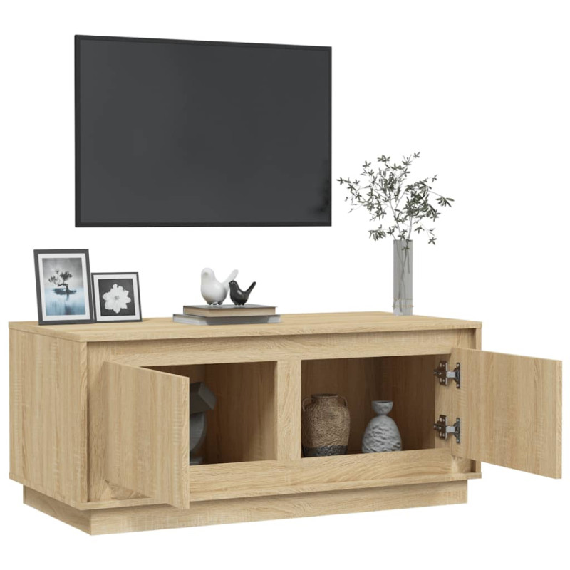 Produktbild för Soffbord Sonoma ek 102x50x44 cm konstruerat trä
