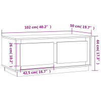 Miniatyr av produktbild för Soffbord Sonoma ek 102x50x44 cm konstruerat trä