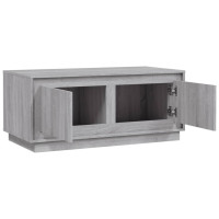 Miniatyr av produktbild för Soffbord grå sonoma 102x50x44 cm konstruerat trä